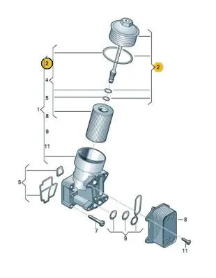 BARCHA 03L115433C Yag Fıltre Kutugu Kapağı T6 Amarok Crafter Jetta Passat Tıguan A3 Caddy Leon 1.6 Tdı 2.0 Tdı 10> Cay 3L115433C