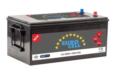 EUROCELL 8699166340321 Aku 12 V 200 Ah 1020a  Hıbrıt D6 Duz Smf Marıne (216 X 578 X 242 ) Shd Tırnakısız 