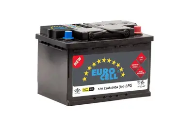 EUROCELL 8699358520111 Aku 12v 75 Ah L3b (278×175×175) Tırnaklı Alçak  8699358520111