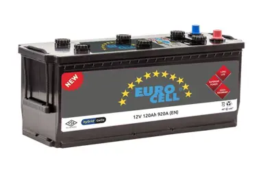 EUROCELL 8699358510068 Aku 12v 120 Ah D4a (513×189×223) Tırnaklı 8699358510068