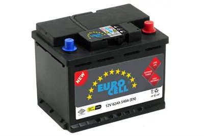 EUROCELL 8699358510037 Aku 12v 60 Ah Ns60 (238×129×227) Tam Kapalı Dar Japon  8699358510037