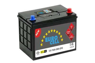 EUROCELL 8699358510020 Aku 12v 70 Ah N50  (260×173×225) Tam Kapalı Ters Asya 8699358510020