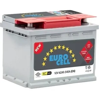 EUROCELL 8699166340260 Aku 12 V 63 Ah 600a Start Stop Efb Hıbrıt D23 (175 X 230 X 225 ) Duz Smf Tırnaksız