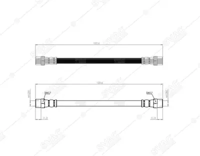 SVAC 40-0125 Fren Hortumu Arka Bmw E38 E39 96>2003         98809717 12367480