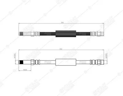 SVAC 40-0134 Fren Hortumu Arka Bmw F10 F11 F12 F13  1312577080 1315183080 1318712080 1334491080 400131 15000831 15000947 71722562 71722564 71722563