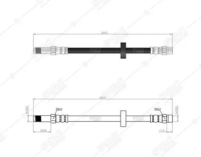 SVAC 92-0117 Fren Hortumu On Sağ Volvo S60 I (384) 2.0 T 99>06 S80 I (184) 2.0 T 99>06 V70 Iı (285) 2.0 T 99>06 920117