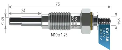 SVAC SV138 Kızdırma Bujısı 10,5v Mıtsubıshı Jupıter Perkıns 700 Serıes MM432148