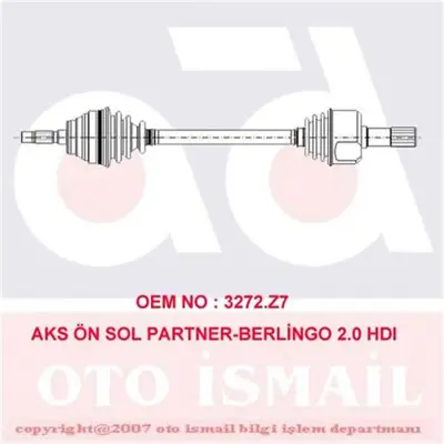 CIFAM 655639 Aks Komple On Sol Partner-Berlıngo 2.0 Hdı 171407271G 171407271GX 171407271RX 3270000000000 3272000000000 32720H 32720J 32721N 32721S 32722C