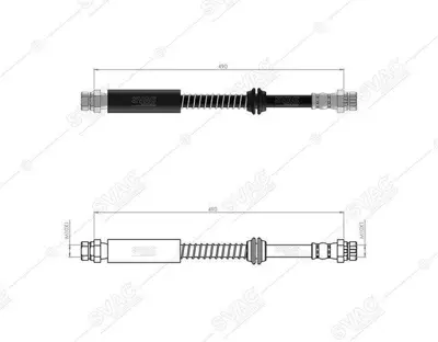 SVAC 10-0151 Fren Hortumu Arka Caddy 04> (Dingil Mesafelı Araclar Icın 3182mm) 