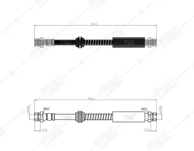 SVAC 10-0152 Fren Hortumu Arka Caddy 04> (Dingil Mesafelı Araclar Icın 2682mm) 