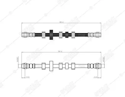 SVAC 10-0212 On Fren Hortumu Sol Transporter T4 90>03 535611701 701611701 701611701A 7701000243 7704003846 7D0611701A 7D0611701B 7D0611701C 7D0611701D 7D0611701E