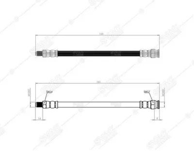 SVAC 30-0141 Arka Fren Hortumu Corsa D 06> Punto Evo 10> 13217146 13251589 13267285 13267286 13363236 4663084Z00 55700975 560046 562246 562269