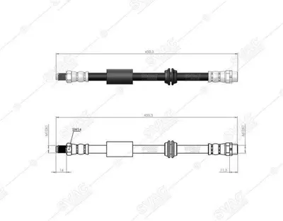 SVAC 40-0143 Fren Hortumu Arka  Mını R50 R53 R52 17121475563 17127515989 2306129 34306755398 34306760221 34306763682 34306772556 34306781667 34306788443 34306793611