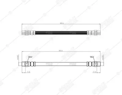 SVAC 50-0107 Fren Hortumu Arka S-Class W126 85>91 C126 85>91 101336 101336000000 102487 102487000000 107101 107101000000 1164280135 1164280235 1229347 12293478