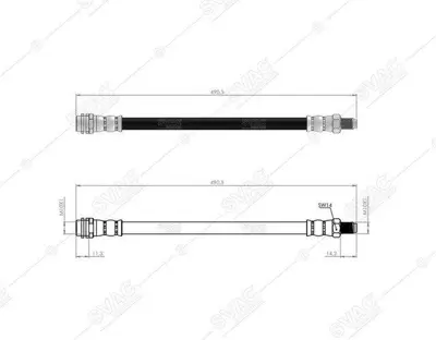 SVAC 50-0122 Fren Hortumu On A-Class W169 04>12 B-Class W245 05>11 Partner-Berlıngo 2.0hdı 1694280035 4694280035 481419 4814G0 A1694280035