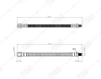 SVAC 50-0136 Fren Hortumu Arka S-Class W220 98>05 C215 99>06 101336 101336000000 1021841 102487 102487000000 107101 107101000000 1234280135 1244280335 1264260335