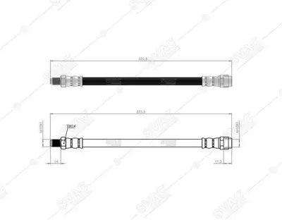 SVAC 50-0177 Fren Hortumu Arka Ml-Class W163 98>05 1634200748 1634201348 A1634200748 A1634201348