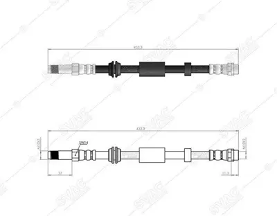 SVAC 92-0122 On Fren Hortumu Volvo C30 06 > 12 C70 Iı 06 > 13 S40 Iı 04 > 12v V50 04 > 12 30681723 30683118 30683555 30714410 3222179 32221979 34341163565 4280673 4814Z9 4D0611715B