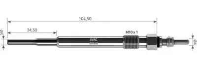 SVAC SV008 Kızdırma Bujısı A4 A6 A8 97>05 Superb 02>08 Passat 98>05 2.5tdı Afb Akn Bau Bdh Aym Ake 100226338 22439AA020 32017513 56963319A 5814100570 5814100571 5814100572 5814100573 5814100580 5814100582