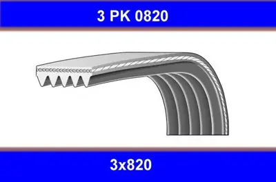 GMB GPK 3PK0820 Kanallı Kayıs 