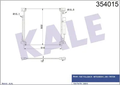 KALE 354015 Klima Radyatörü 7812A292