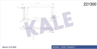 KALE 0220251AB Su Radyatörü 99VT8005AA