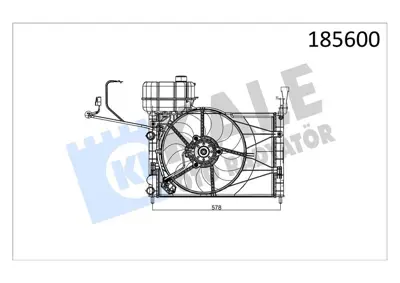 KALE 013128AFD Motor Radyatoru+davlumbaz+fan Palıo 1,2 1,6 Klimalı 51755473