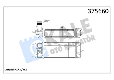 KALE 375660 Turbo Radyatörü 2180086 GN116K775AB