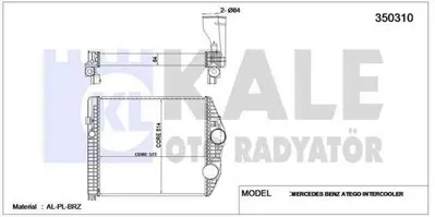 KALE 350310 Intercooler Radyatoru Mercedes Atego 1517 1518 1523 1524 1528 1529 