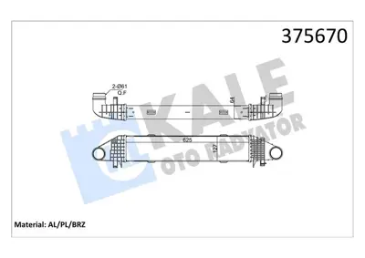 KALE 375670 Turbosarj Radyatoru W204 07>14 S204 07>14 C204 11> W212 09>15 C207 10>16 A207 10>16 21217526267 21217527666 7526267 7527666