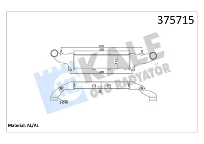 KALE 375715 Turbosarj Radyatoru W202 95>00 S202 96>01 C208 97>00 A208 98>00 1J927156JE