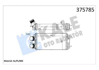 KALE 375785 Turbo Radyatoru P2008 1.2 Puretech - 1.5 Bluehdı 15=> ; 208 1.2 Puretech - 1.5 Bluehdı 18=>  - Ds Ds 9824742280