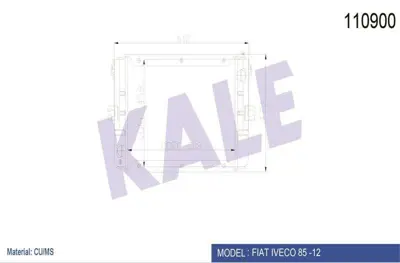 KALE 0705123PA Motor Radyatoru Iveco 85,12 8596380