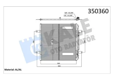 KALE 350360 Kondenser Mercedes Benz Atego 