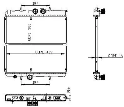 KALE 2010111PA Motor Su Radyatoru P206 P206+ (T3e) Tu3a Tu3jp Et3j4 (1,4 8v - 16v Tu5jp Tu5jp4 (1,6 8v - 16v) Klima 133037 1330B4