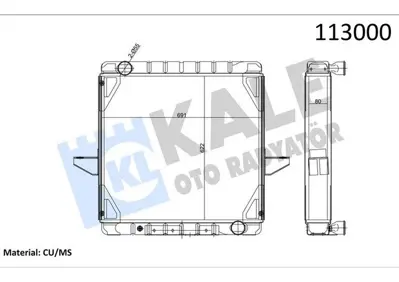 KALE 0819135PA Motor Radyatoru Pro 822 827 (6328) Intc, (5 Sıra Pa) 