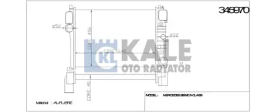 KALE 345970 Su Radyatörü A2215002603