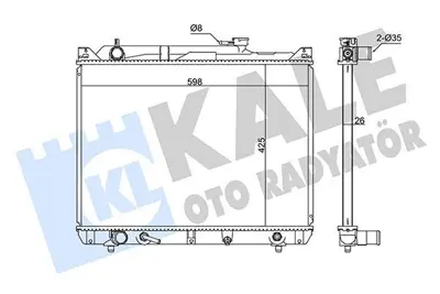 KALE 346035 Su Radyatörü 1770052D10 1770052D20 1770052D30 1770052D10000 DRM47021 1143035 8MK376773001 64194 64194A 1770052D11000