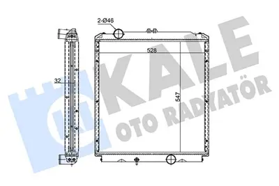 KALE 362660 Motor Su Radyatoru Alumınyum Mıtsubıshı Canter Fe635 Fe639 Fe659 5.0 (Mt) [brazıng] [547x528x32] 