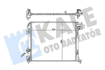 KALE 357250 Su Radyatörü 2140000Q3L 214104EA0A 214104EA1A 214107399R 21410BM90A 637665 735625 VALEO