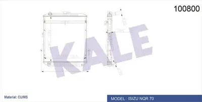 KALE 0014052PA Motor Radyatoru Davlumbazlı (Cercevelı) Isuzu Nqr70 Turkuaz E.M (100800) 2377770869001