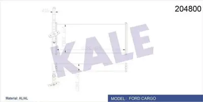 KALE 0290921AB Kalorıfer Petegı - Ford Cargo - 1824-2524-2530-2535 (Al - Brz) 