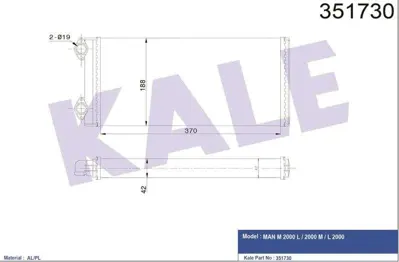 KALE 351730 Kalorıfer Radyatoru Man 12.153-163>95 D0824 