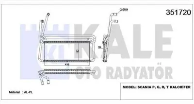 KALE 351720 Kalorıfer Radyatoru Scanıa P.G.R.T.-Serı 04> 