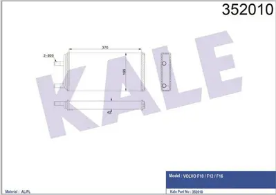 KALE 352010 Kalorıfer Radyatoru Volvo F10 F12 