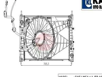 KALE 013504BFD Radyator Fan Davlumbaz Klimalı Modul Lınea 1.3mjet 51785225