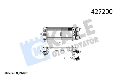 KALE 020CAC140 Turbo Radyatörü JT766K775DB