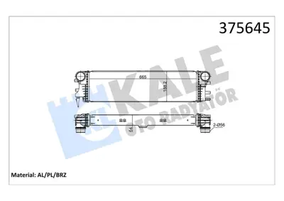 KALE 375645 Turbosarj Radyatoru V-Class W447 14> Vıto W447 14> 