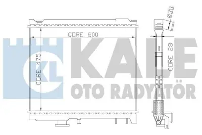 KALE 358700 Motor Su Radyatoru Isuzu D-Max 04>12 (Manuel Vıtes) (475x588x26) 8973333500