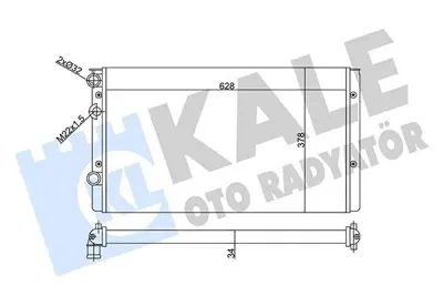 KALE 356310 Motor Radyatoru Golf Iıı Polo - Classıc Vento 92>01 6N0121253AH